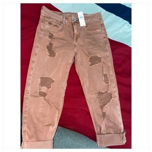 Mid Rise Capri Jeans